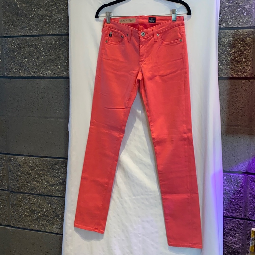 AG CALYPSO ST. BARTH THE STILT CIGARETTE JEAN, size 26R PINK